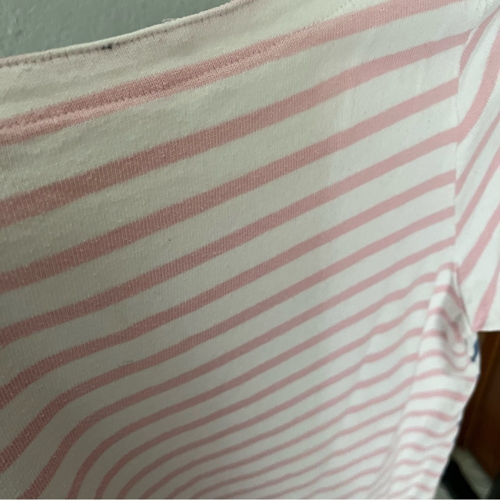 SACAI LUCK sz 3 M Mini Dress Blue White Stripe Pink Stripe Back Cotton - Picture 3 of 8